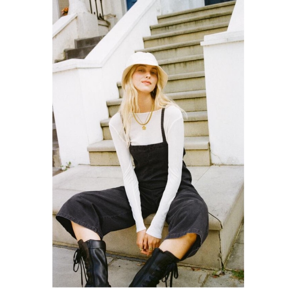 Zara Cropped Jumpsuit with Pockets NWT
